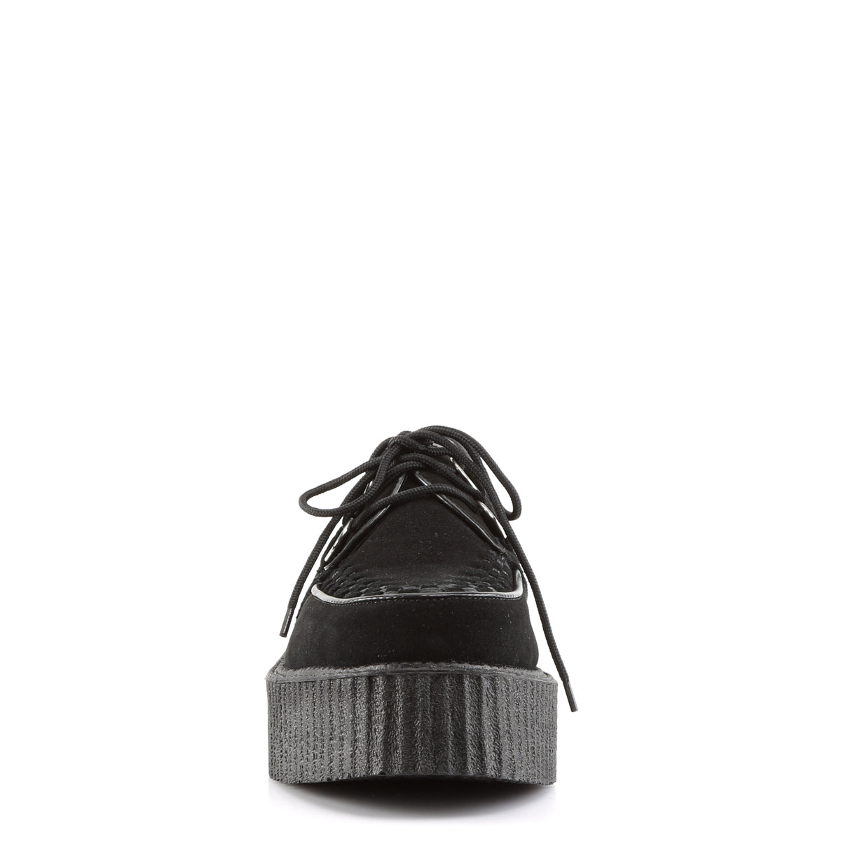 DemoniaCult Herren -Niederschuh CREEPER-402s blk Wildleder