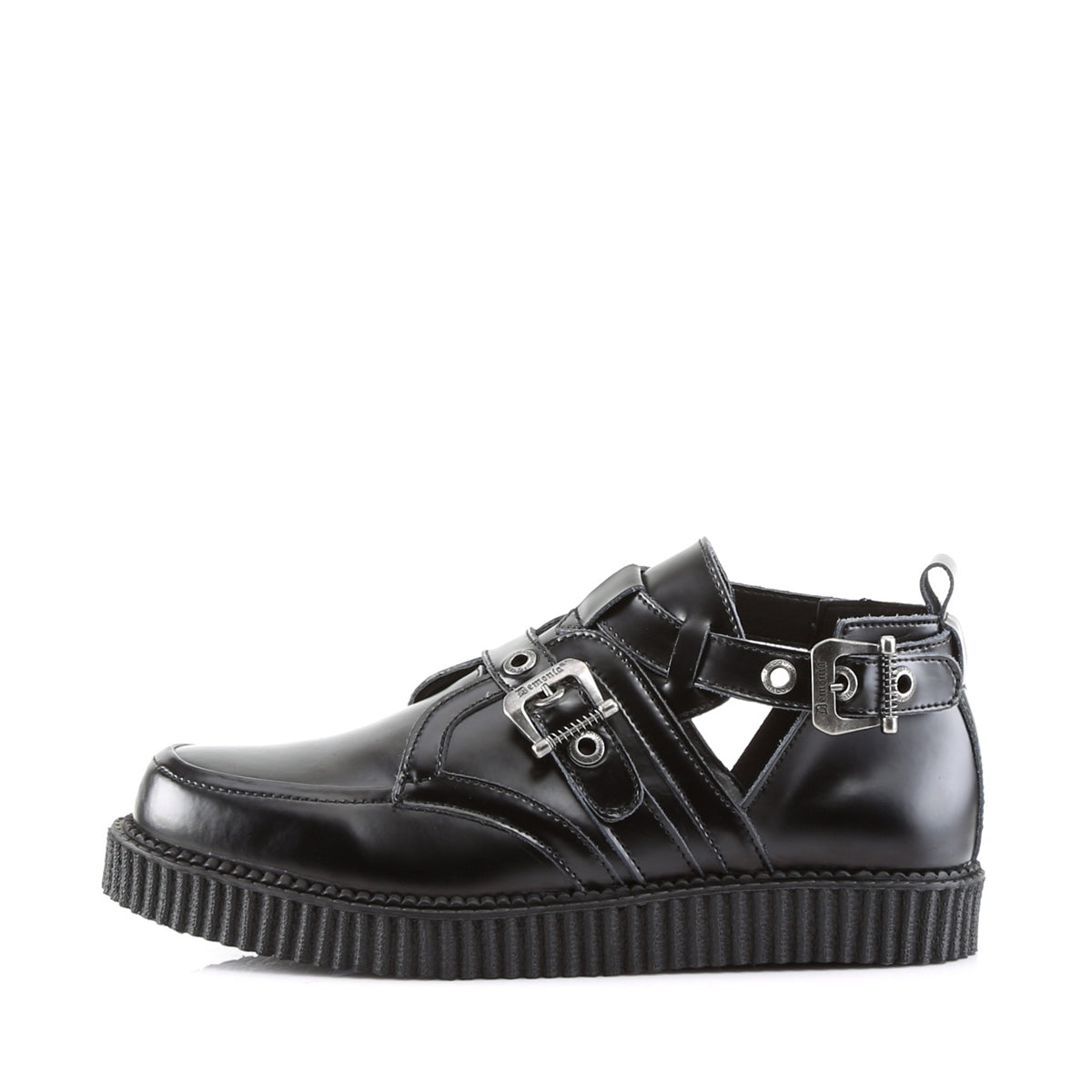 DemoniaCult Herren -Niederschuh CREEPER-615 BLK Leder
