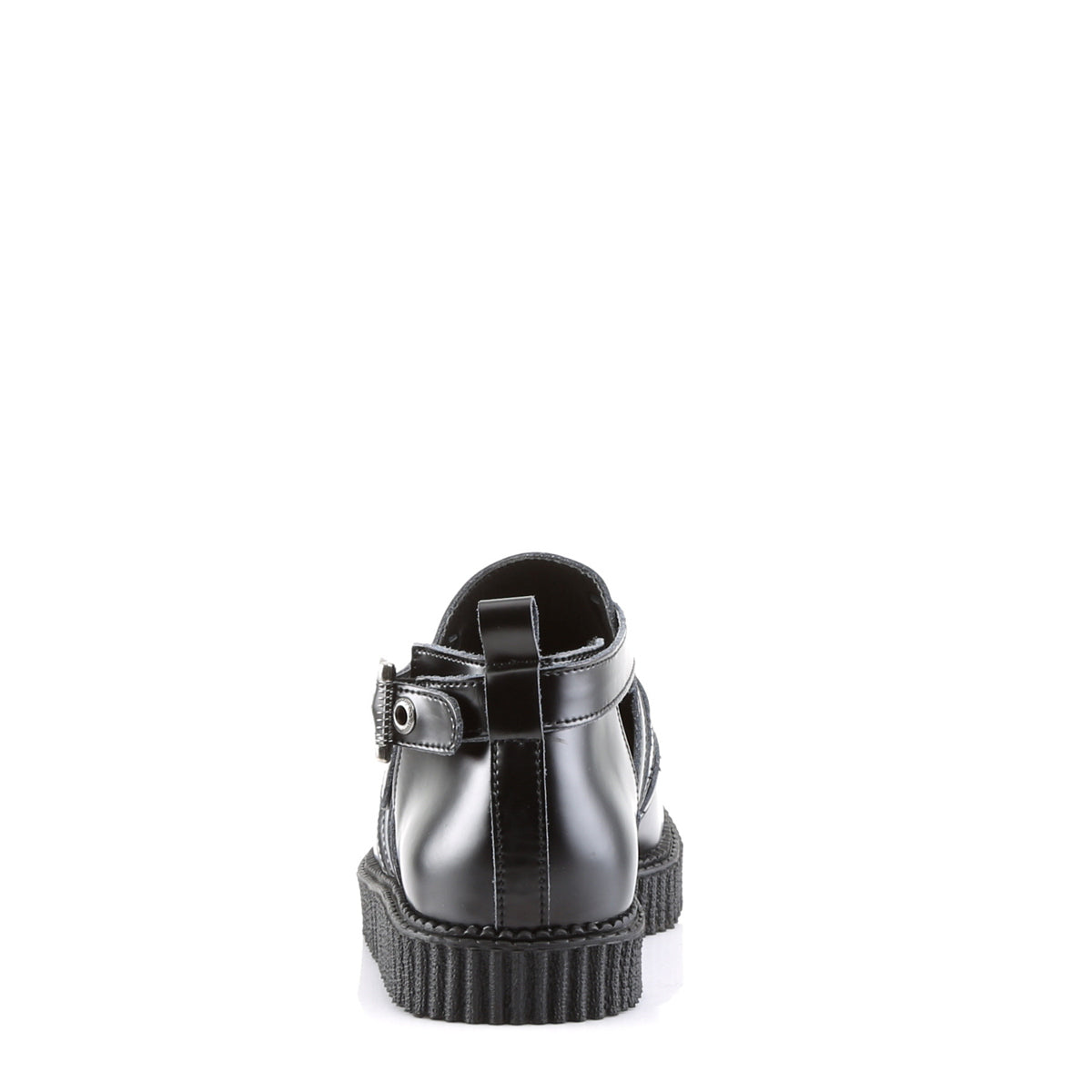 DemoniaCult Herren -Niederschuh CREEPER-615 BLK Leder