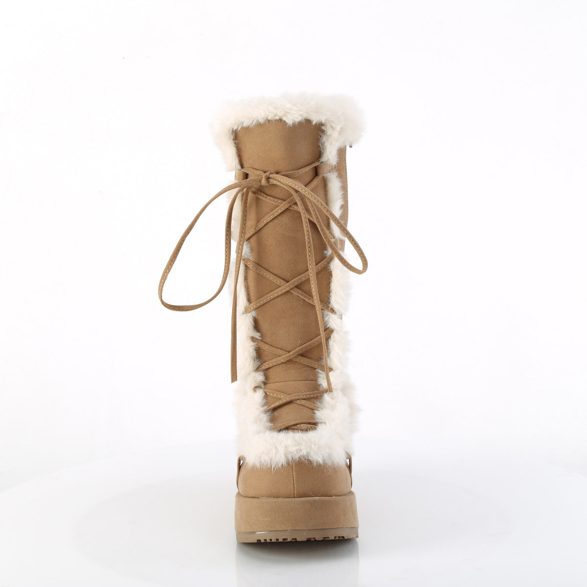 DemoniaCult Cubby-311 Camel Veganer Wildleder