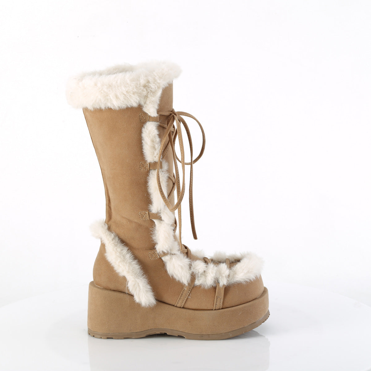 DemoniaCult Cubby-311 Camel Veganer Wildleder