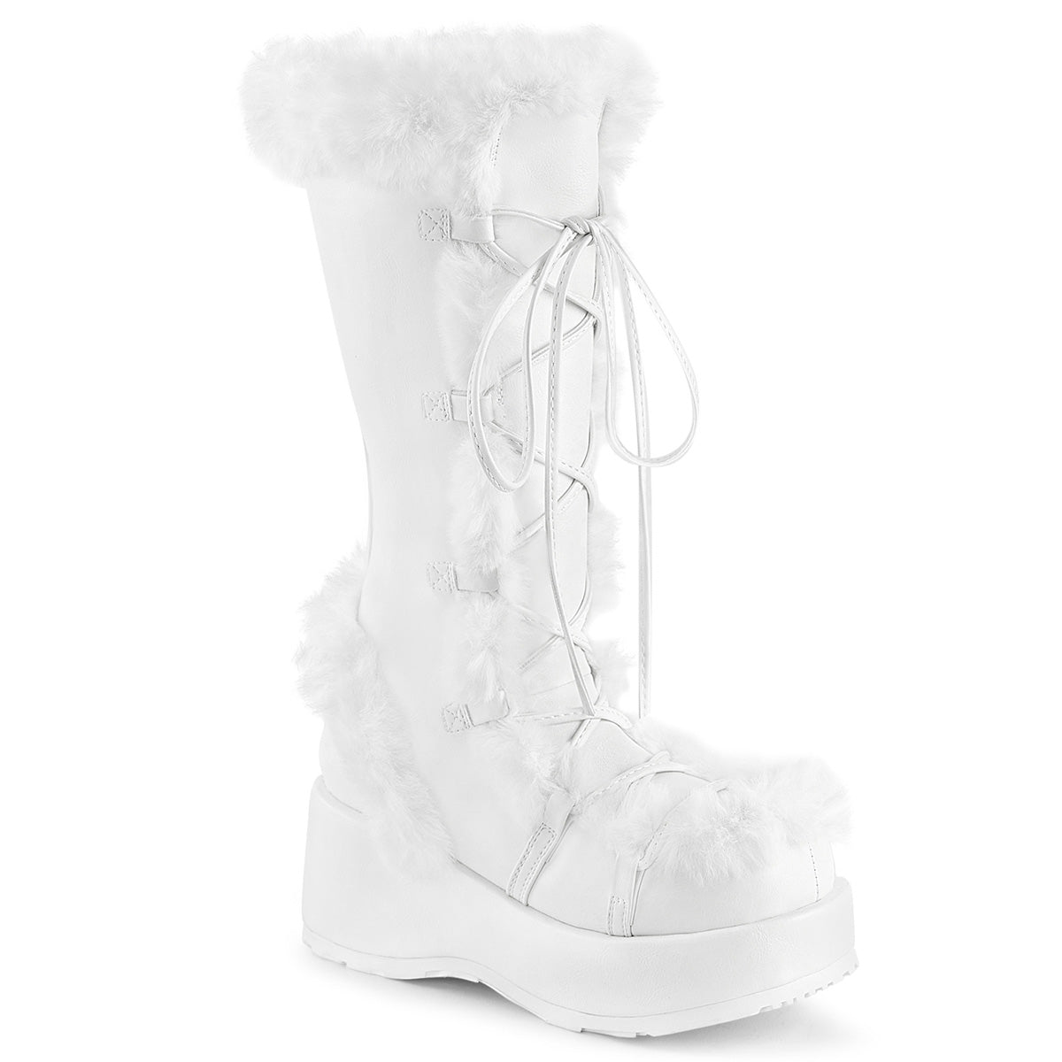DemoniaCult Cubby-311 wht veganes Leder