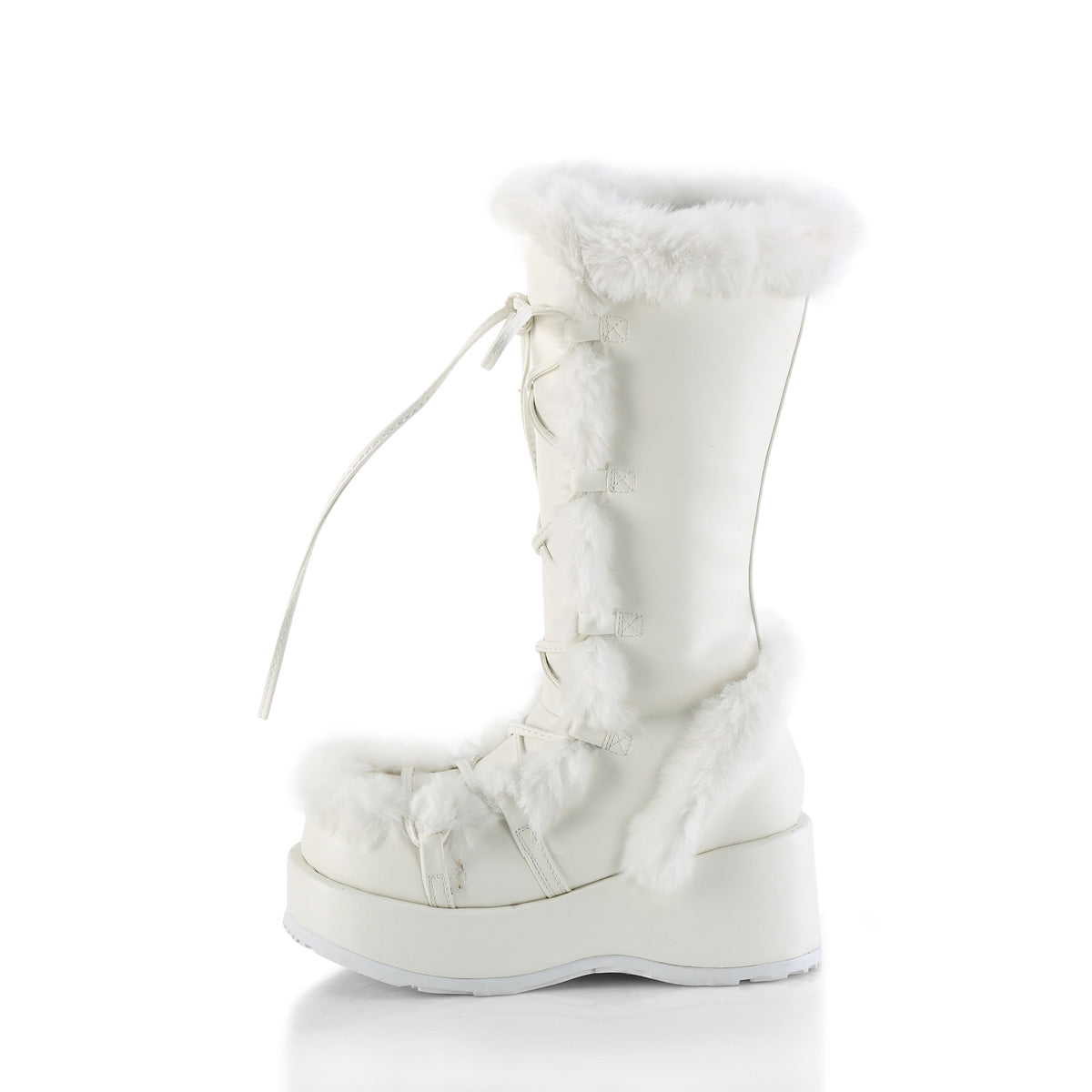 DemoniaCult Cubby-311 wht veganes Leder