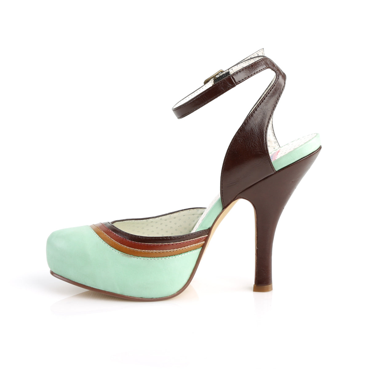 Pin Up Couture Frauenpumpen CUTIEPIE-01 Mint Multi-Faux-Leder