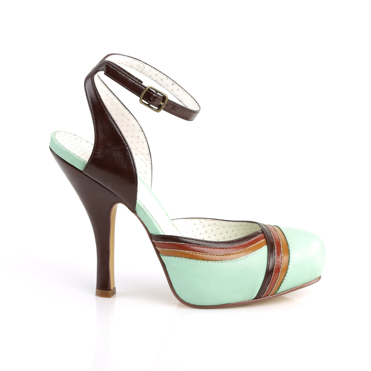 Pin Up Couture Frauenpumpen CUTIEPIE-01 Mint Multi-Faux-Leder