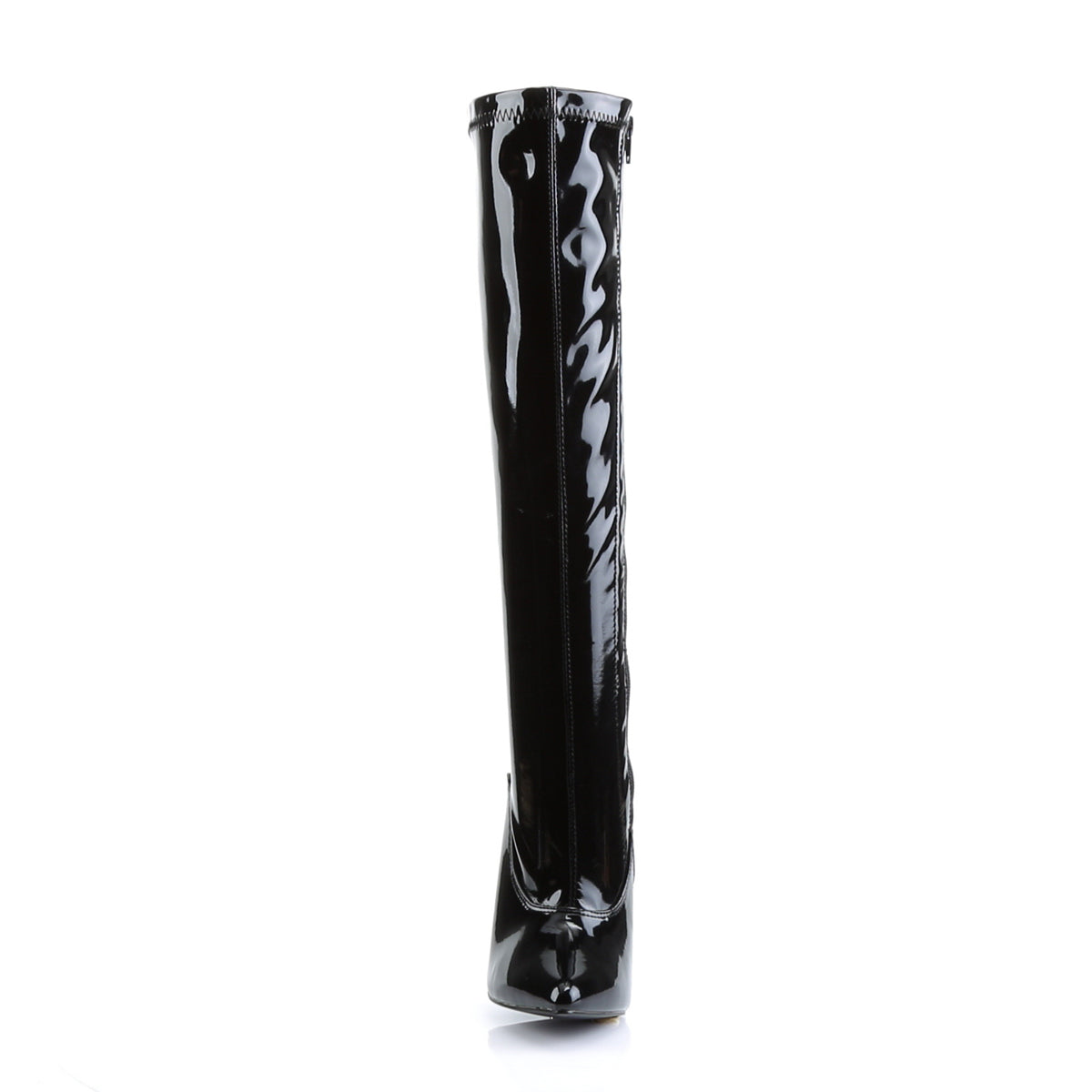 Devious Womens Boots. DAGGER-2064 BLK Stretch Pat
