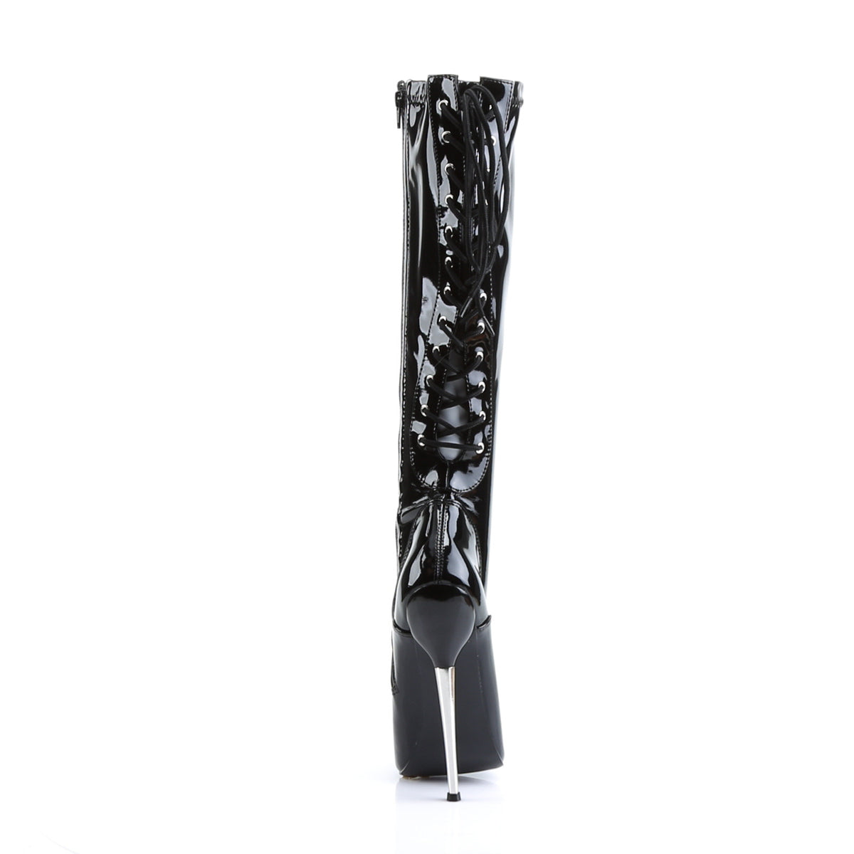 Devious Womens Boots. DAGGER-2064 BLK Stretch Pat