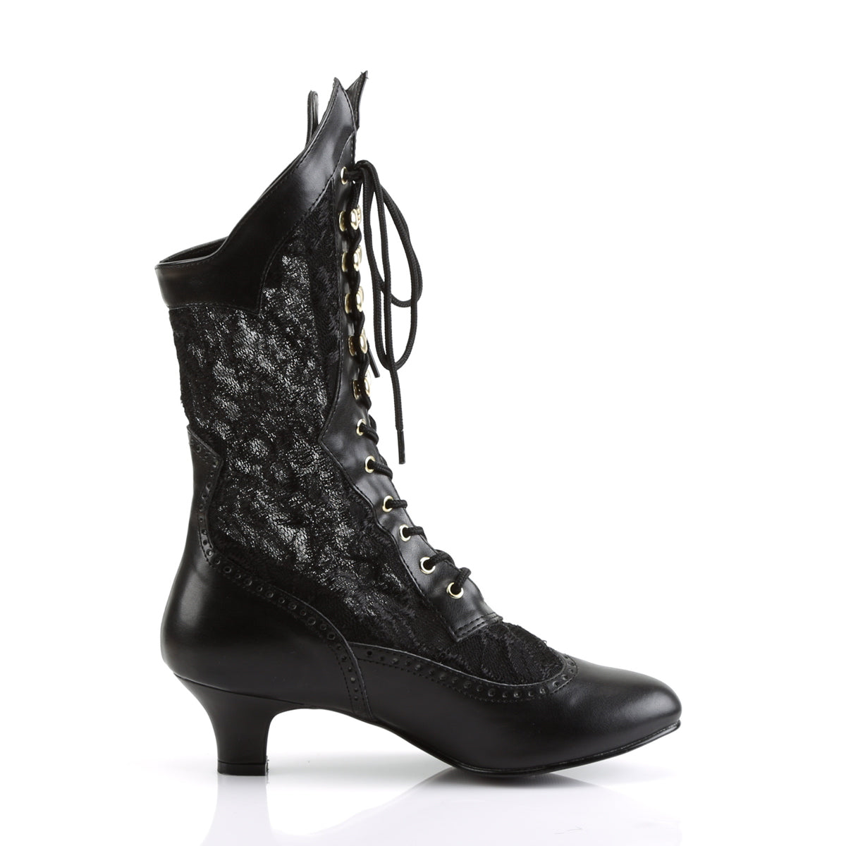 Funtasma Damen Knöchelstiefel DAME-115 BLK PU-Lace