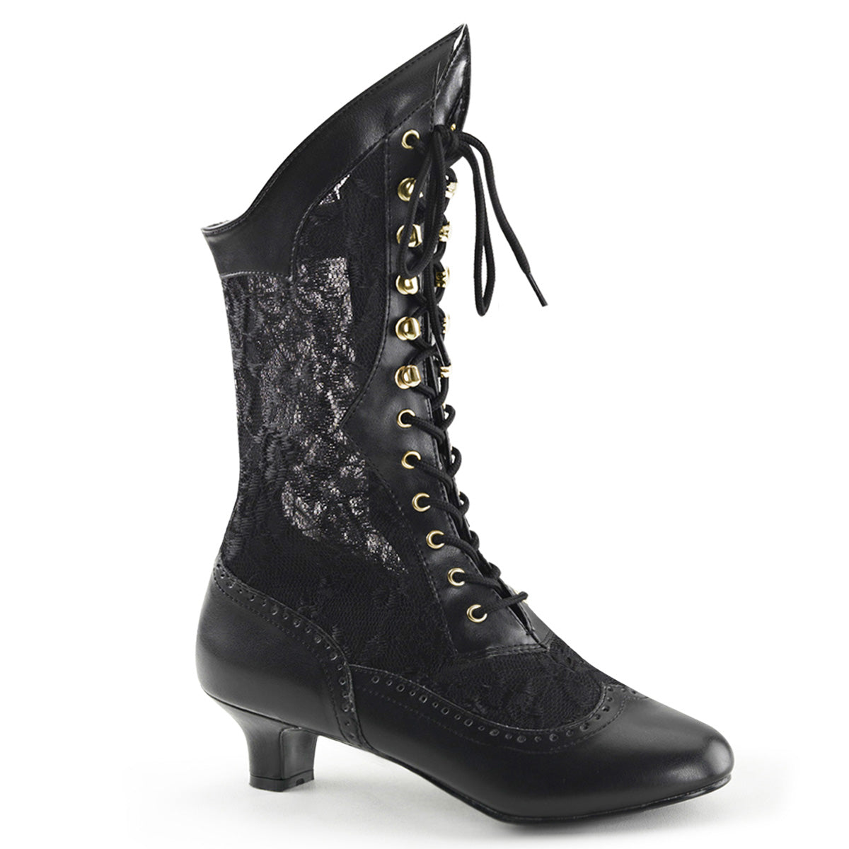 Funtasma Damen Knöchelstiefel DAME-115 BLK PU-Lace