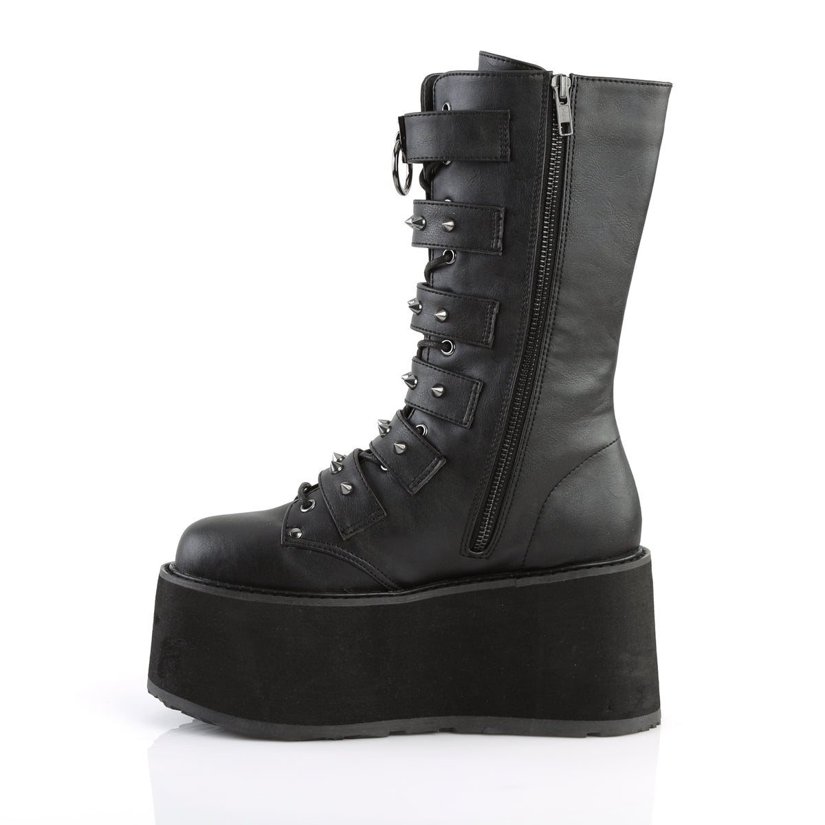 DemoniaCult Frauenstiefel DAMNED-225 BLK Vegan Leder