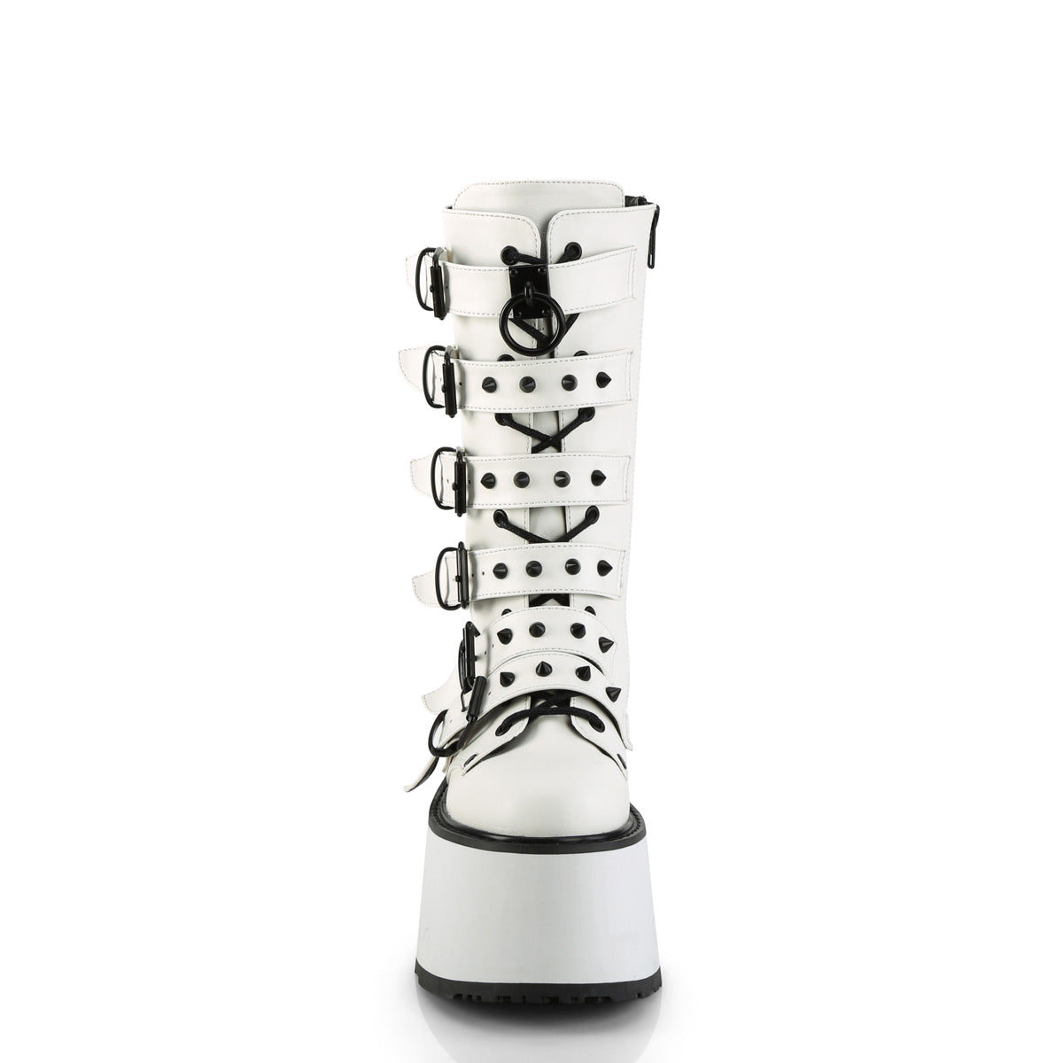 DemoniaCult Stiefel DAMNED-225 wht veganes Leder