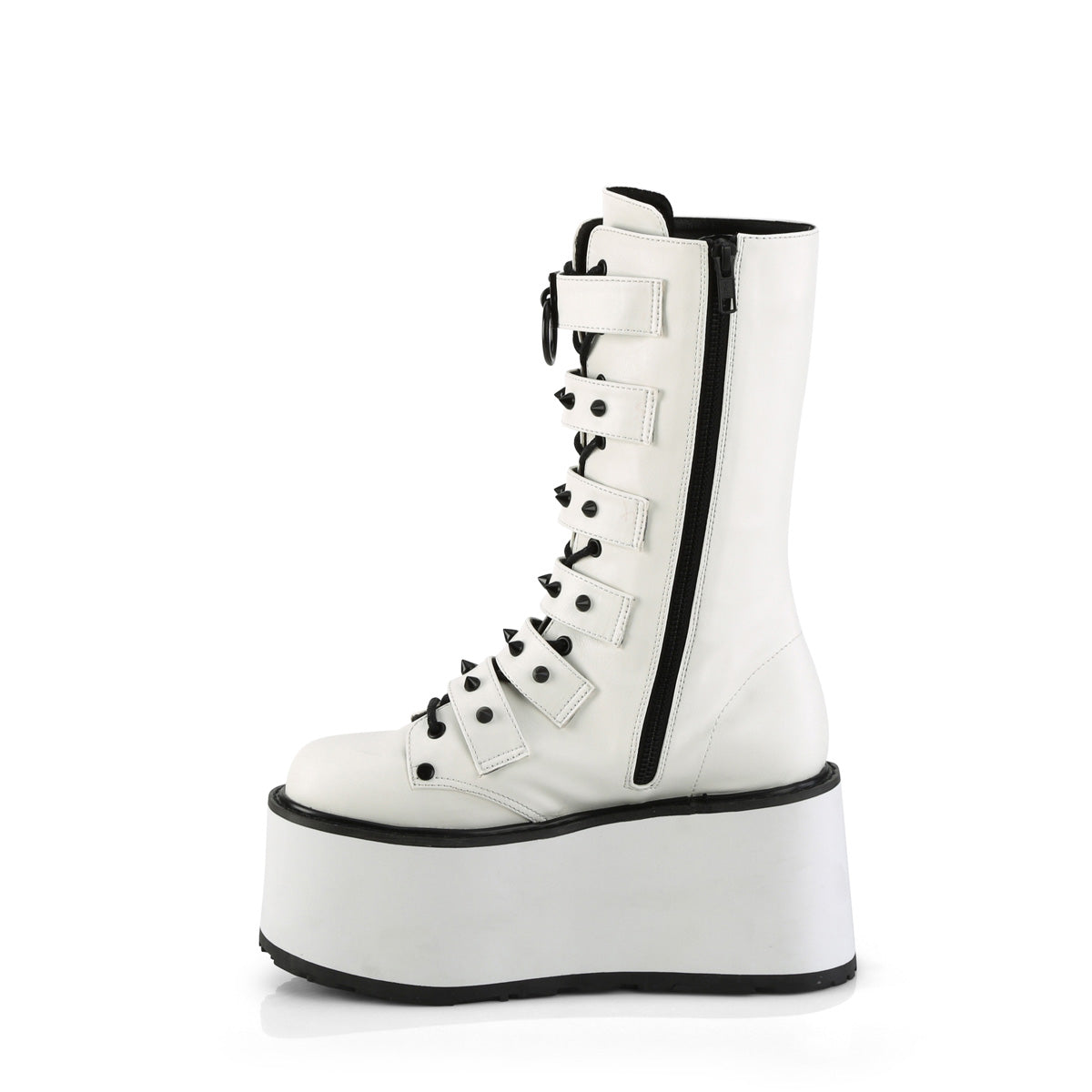 DemoniaCult Stiefel DAMNED-225 wht veganes Leder