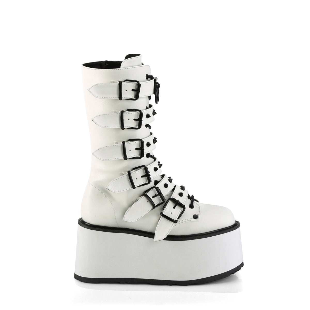 DemoniaCult Stiefel DAMNED-225 wht veganes Leder