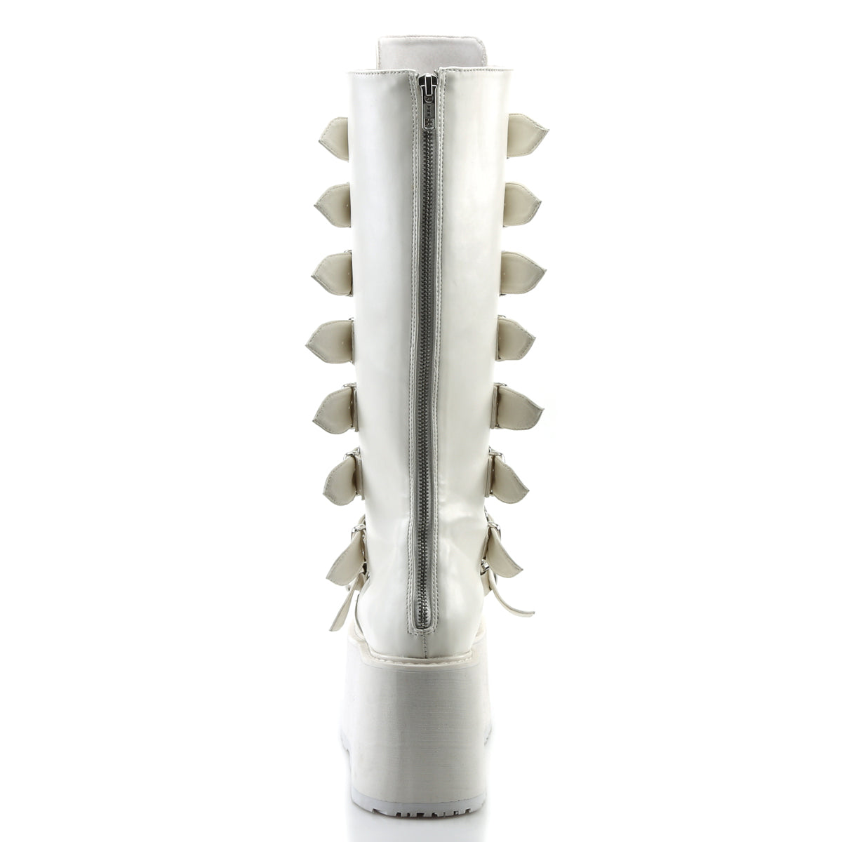 DemoniaCult Frauenstiefel DAMNED-318 WHT veganes Leder