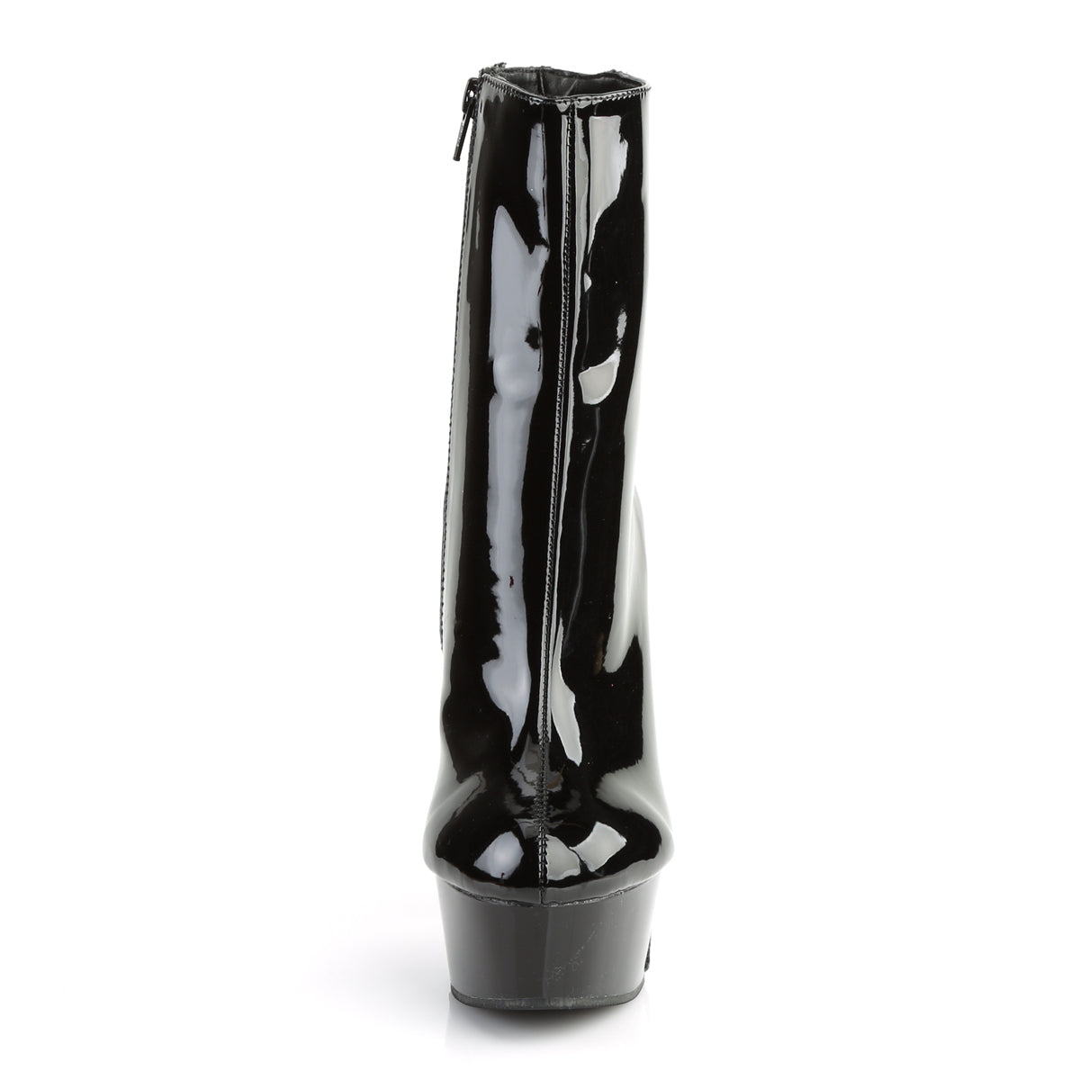 Pleaser Damen Knöchelstiefel DELIGHT-1010 blk pat-rot / black