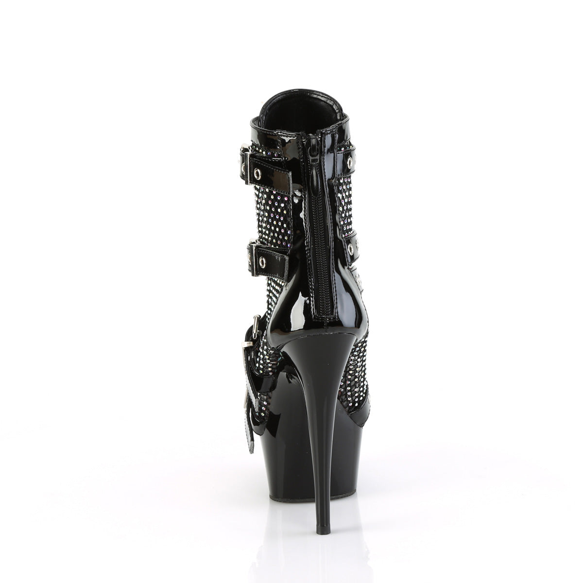 Pleaser Stiefeletten DELIGHT-1013RM BLK PAT-RS MESH/BLK