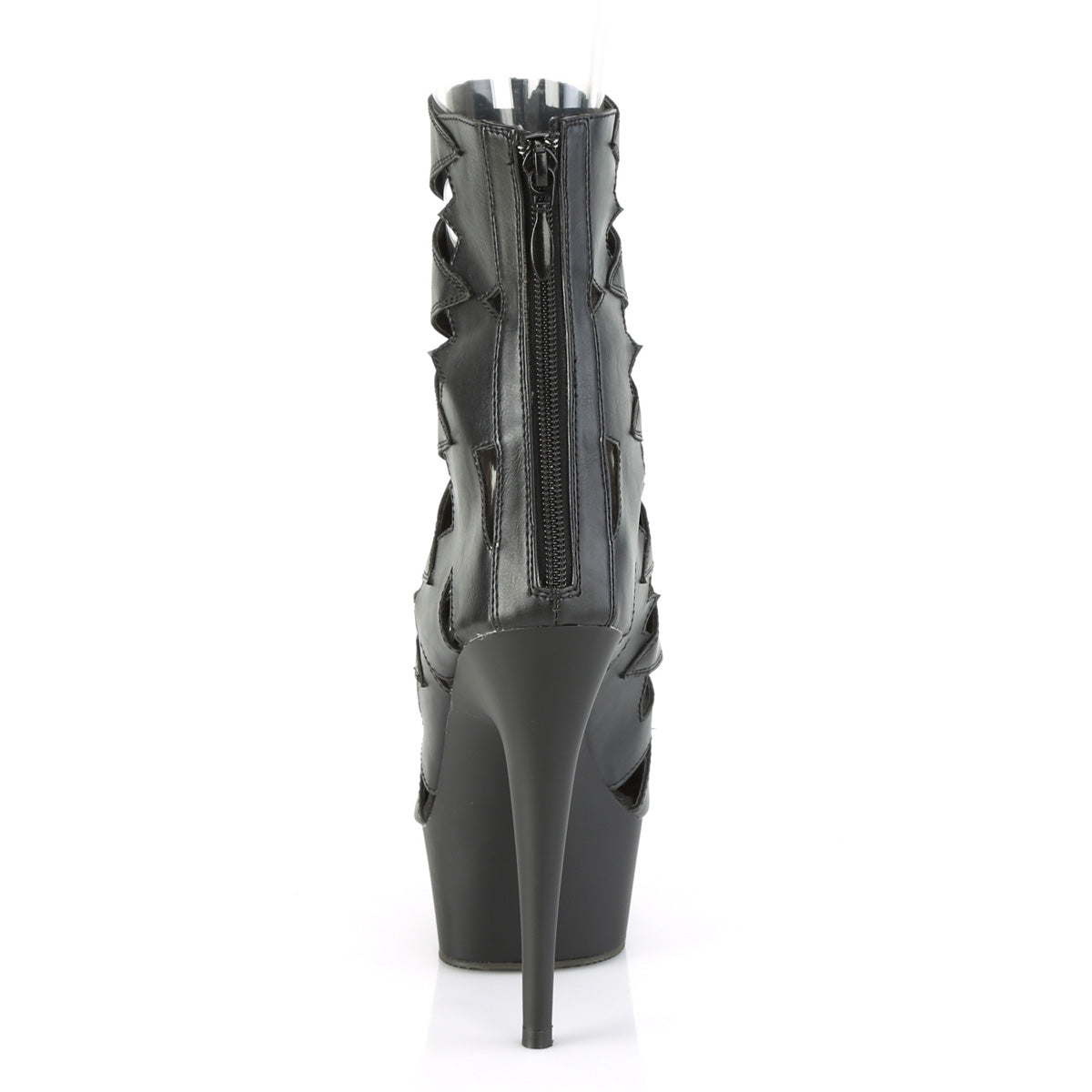 Pleaser Damen Knöchelstiefel DELIGHT-1014 BLK Faux Leder / BLK Matte