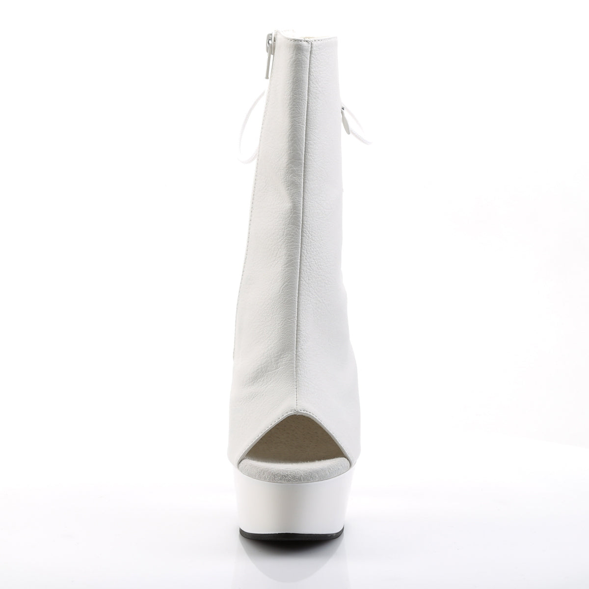 Pleaser Damen Knöchelstiefel DELIGHT-1018 WHT FAUX-Leder / WHT