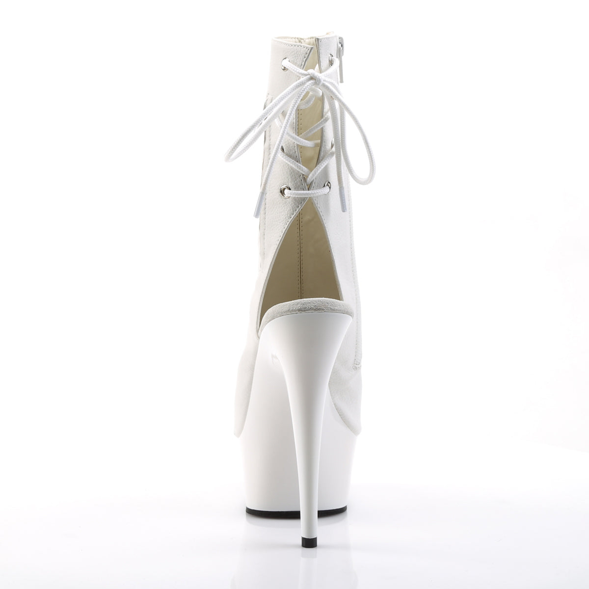 Pleaser Damen Knöchelstiefel DELIGHT-1018 WHT FAUX-Leder / WHT