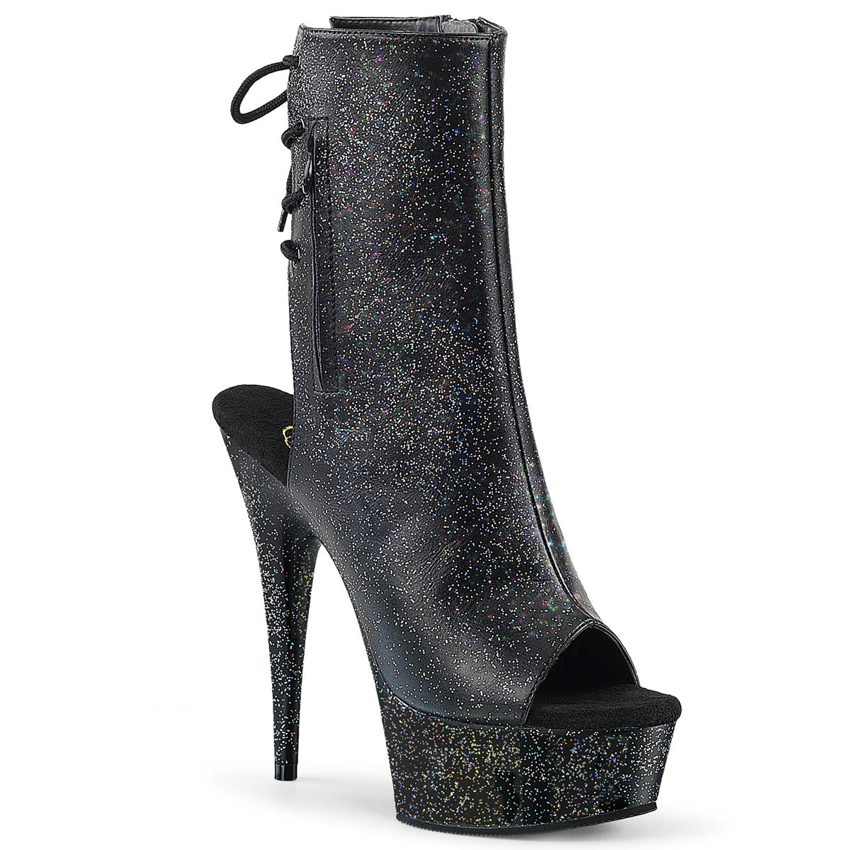 Pleaser Damen Knöchelstiefel DELIGHT-1018mmg BLK Faux Leder / BLK Matte