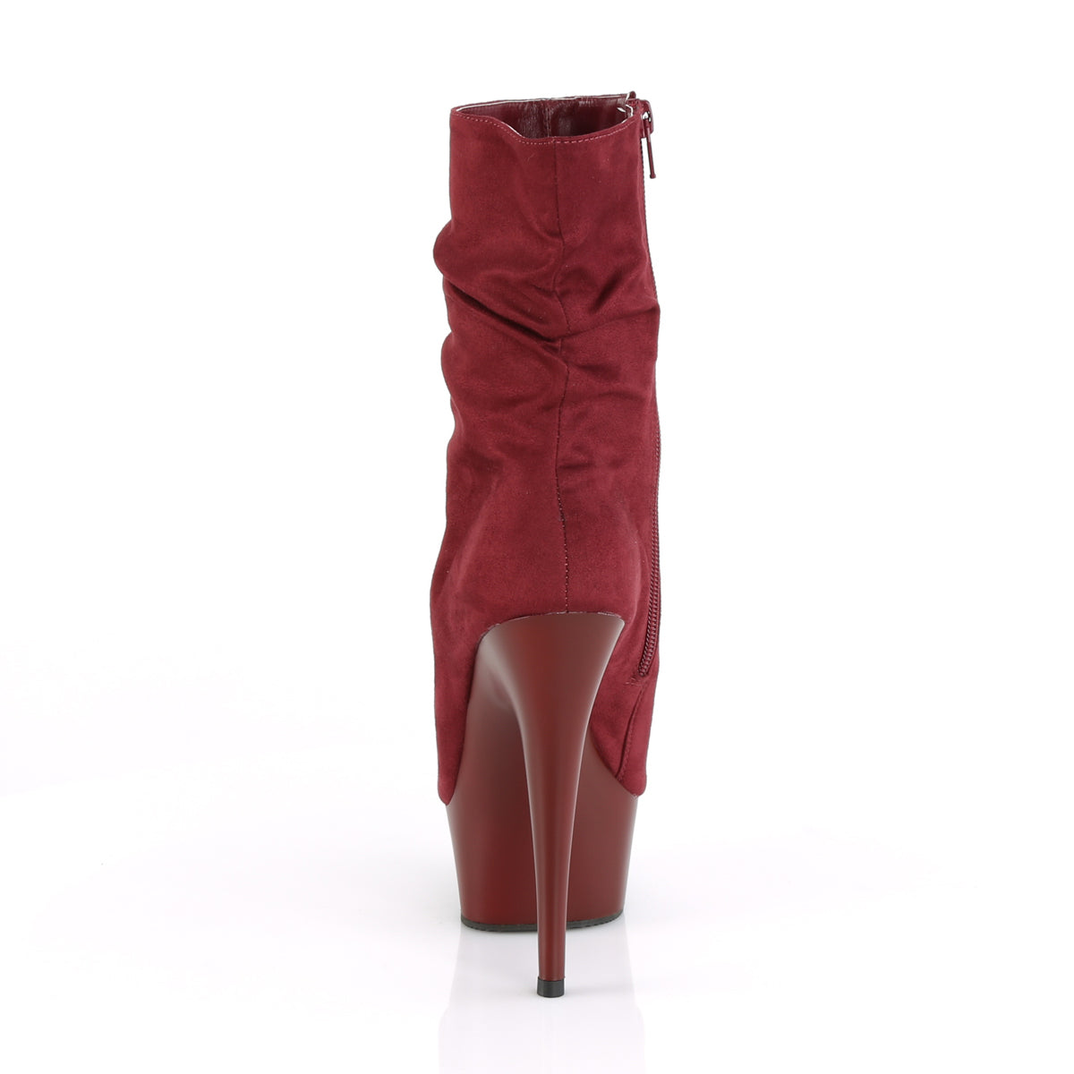 Pleaser Damen Knöchelstiefel DELIGHT-1031 Burgund Faux Wildleder / Burgund Matt