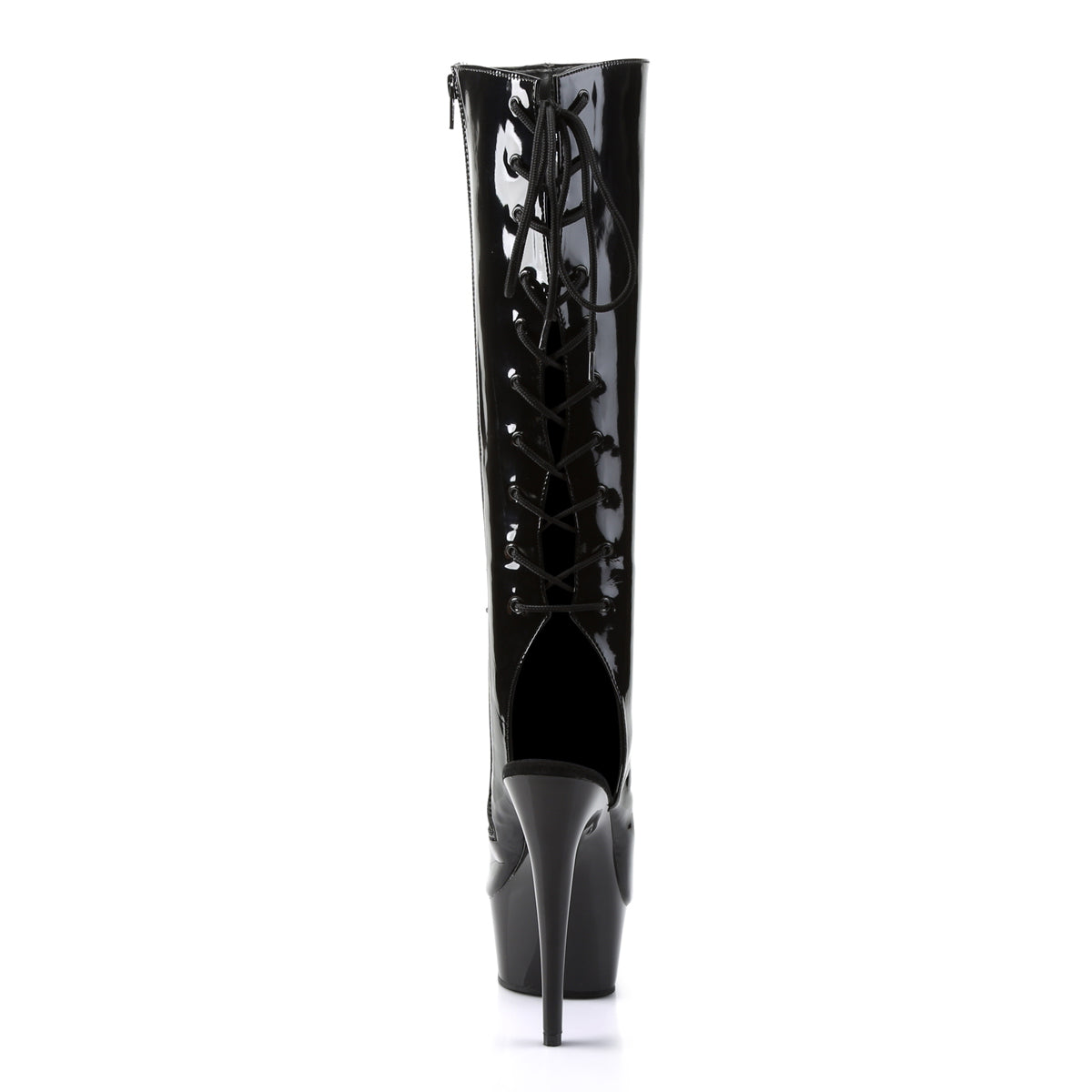 Pleaser Womens Boots. DELIGHT-2018 BLK Pat / BLK