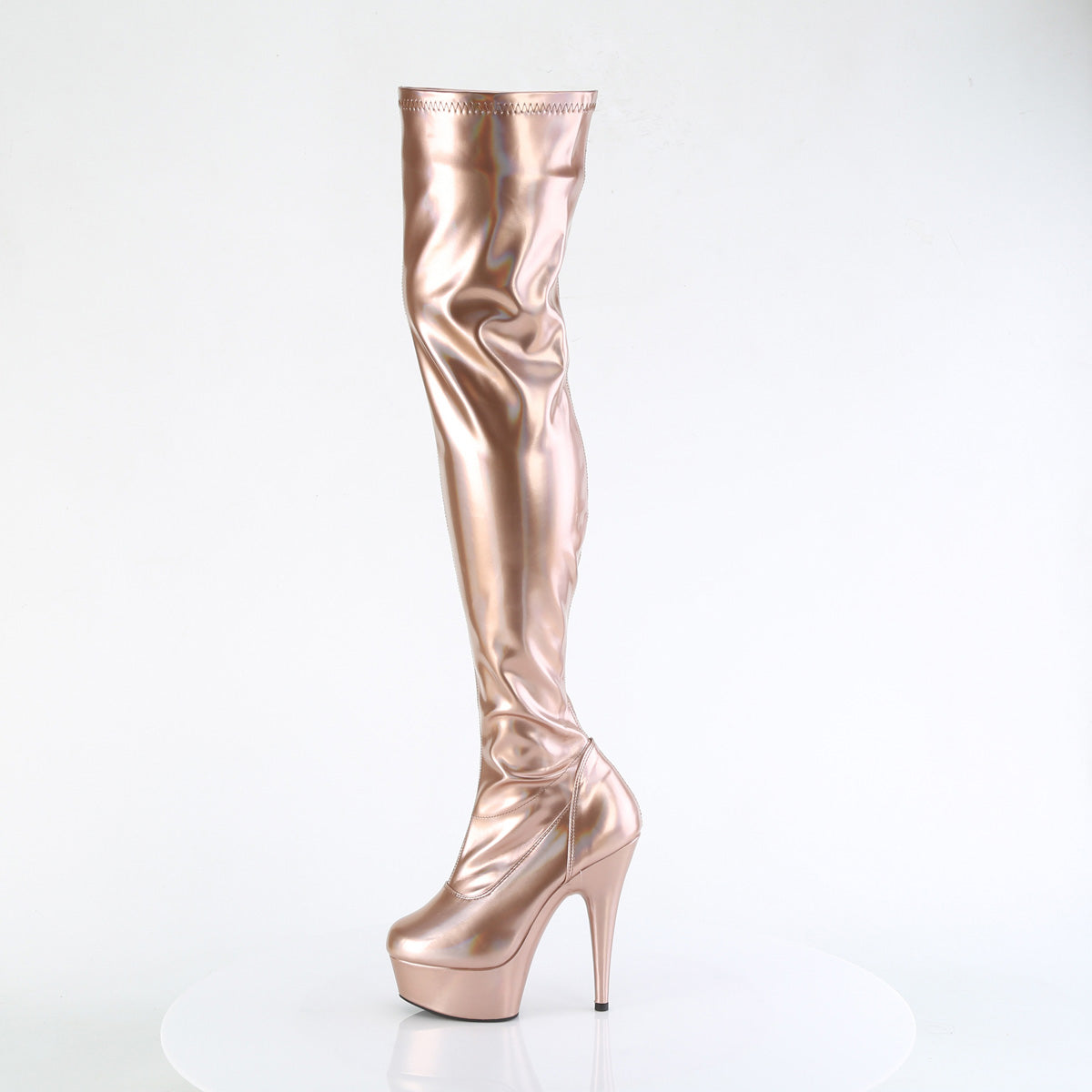 Pleaser DELIGHT-3000HWR ROSE Gold Hologramm PU/M.