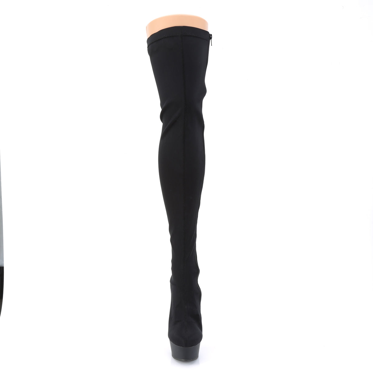 Pleaser Womens Boots. DELIGHT-3003 BLK LYCRA / BLK Matte