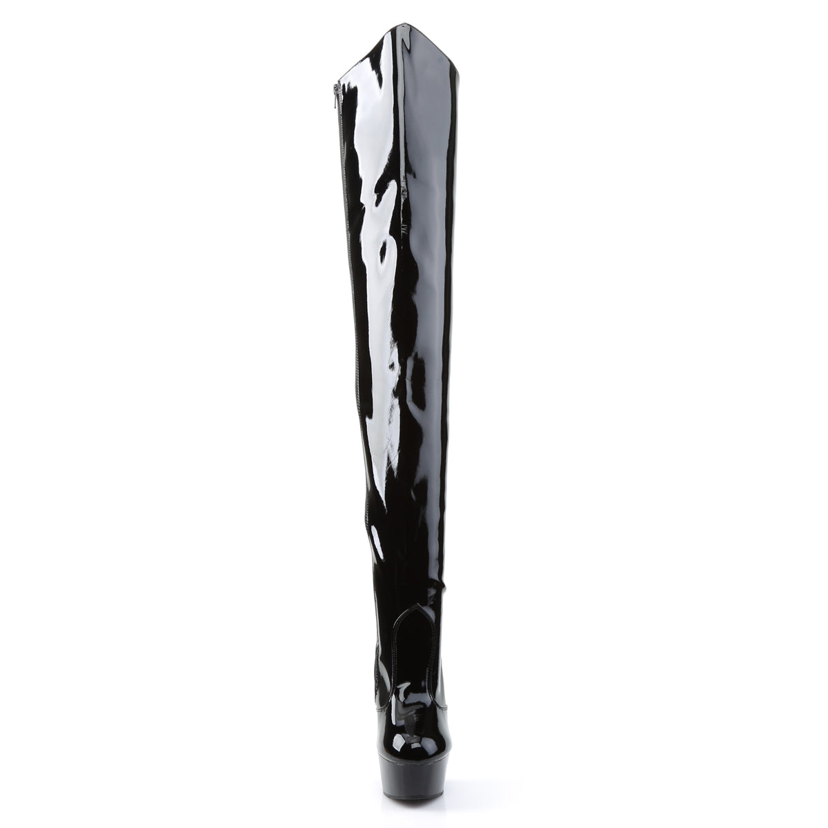 Pleaser Womens Boots. DELIGHT-3010 BLK Pat / BLK