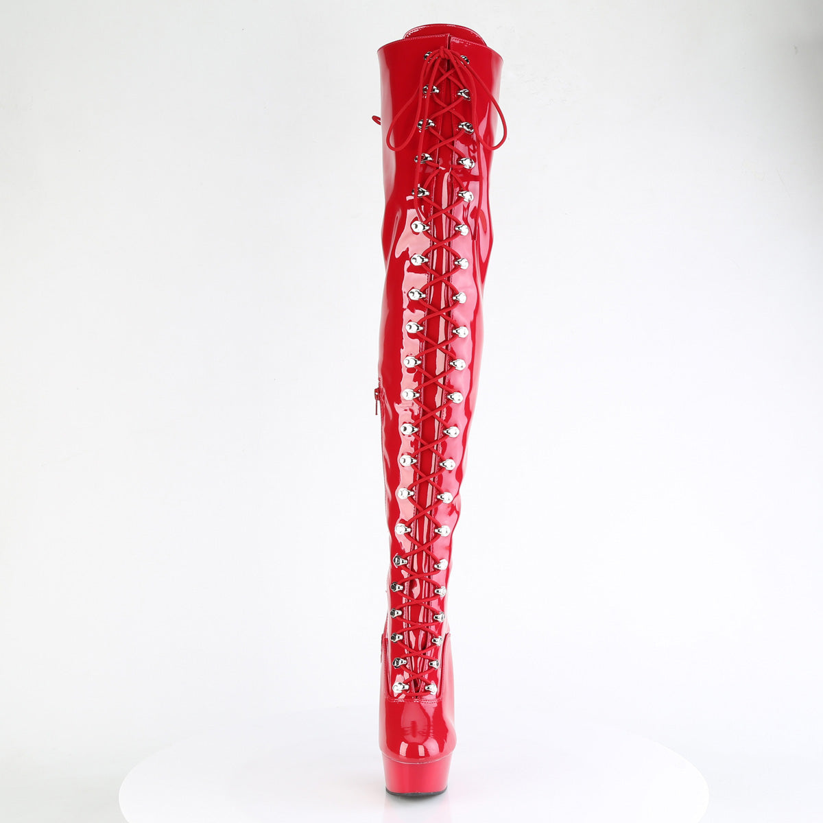 Pleaser DELIGHT-3022 Red Str Pat/Rot