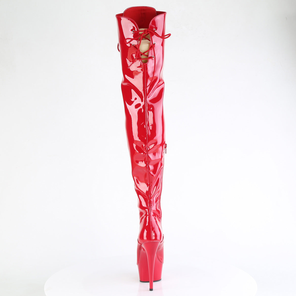 Pleaser DELIGHT-3022 Red Str Pat/Rot