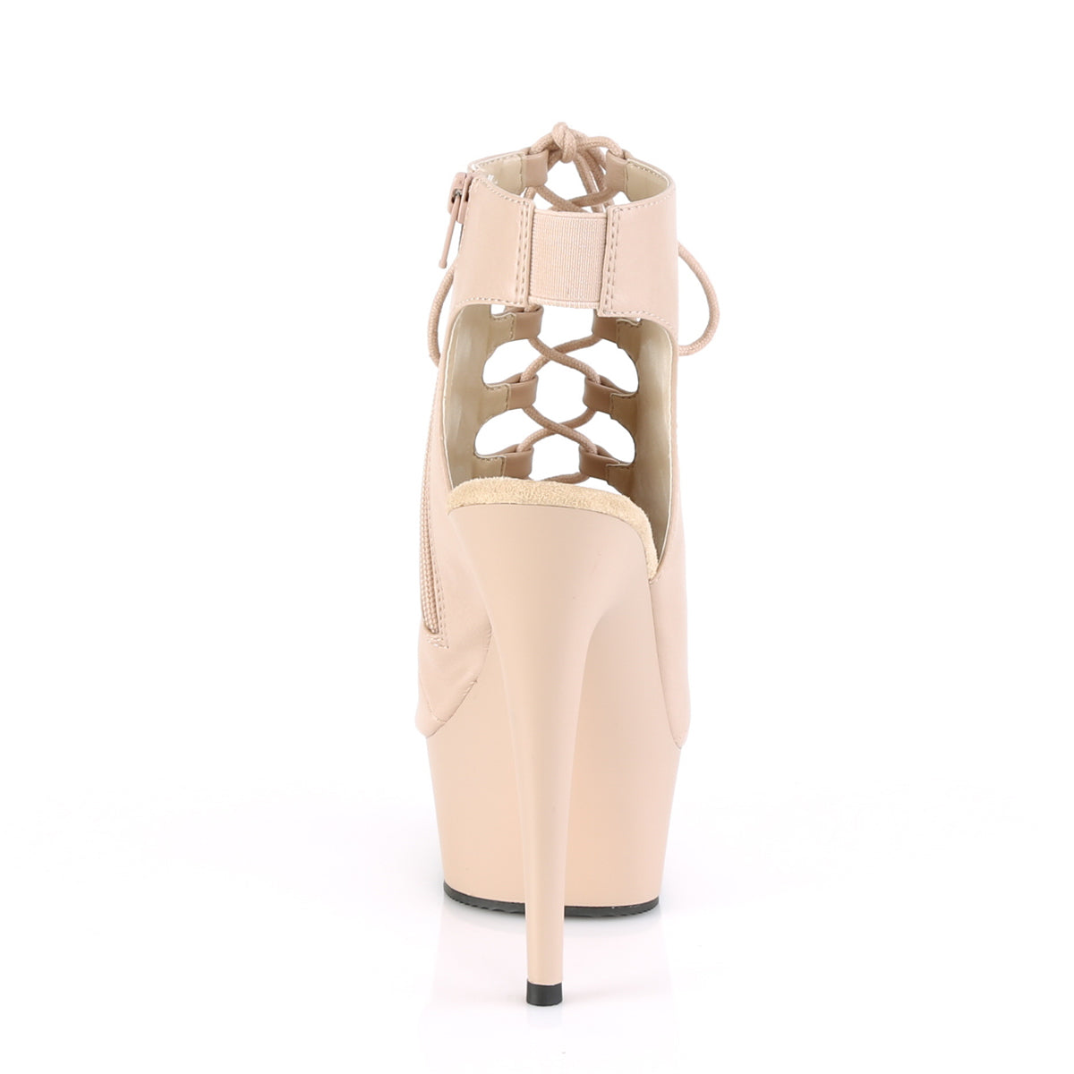 Pleaser Damen Knöchelstiefel DELIGHT-600-20 Nude Faux Leder / Nude Matte