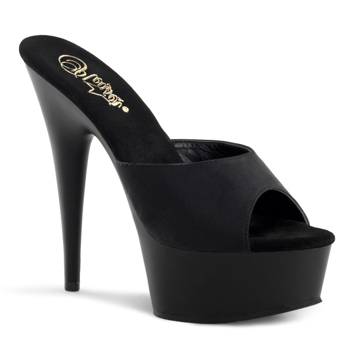 Pleaser Damen Sandalen DELIGHT-601PS BLK POTOSOIE / BLK MATTE