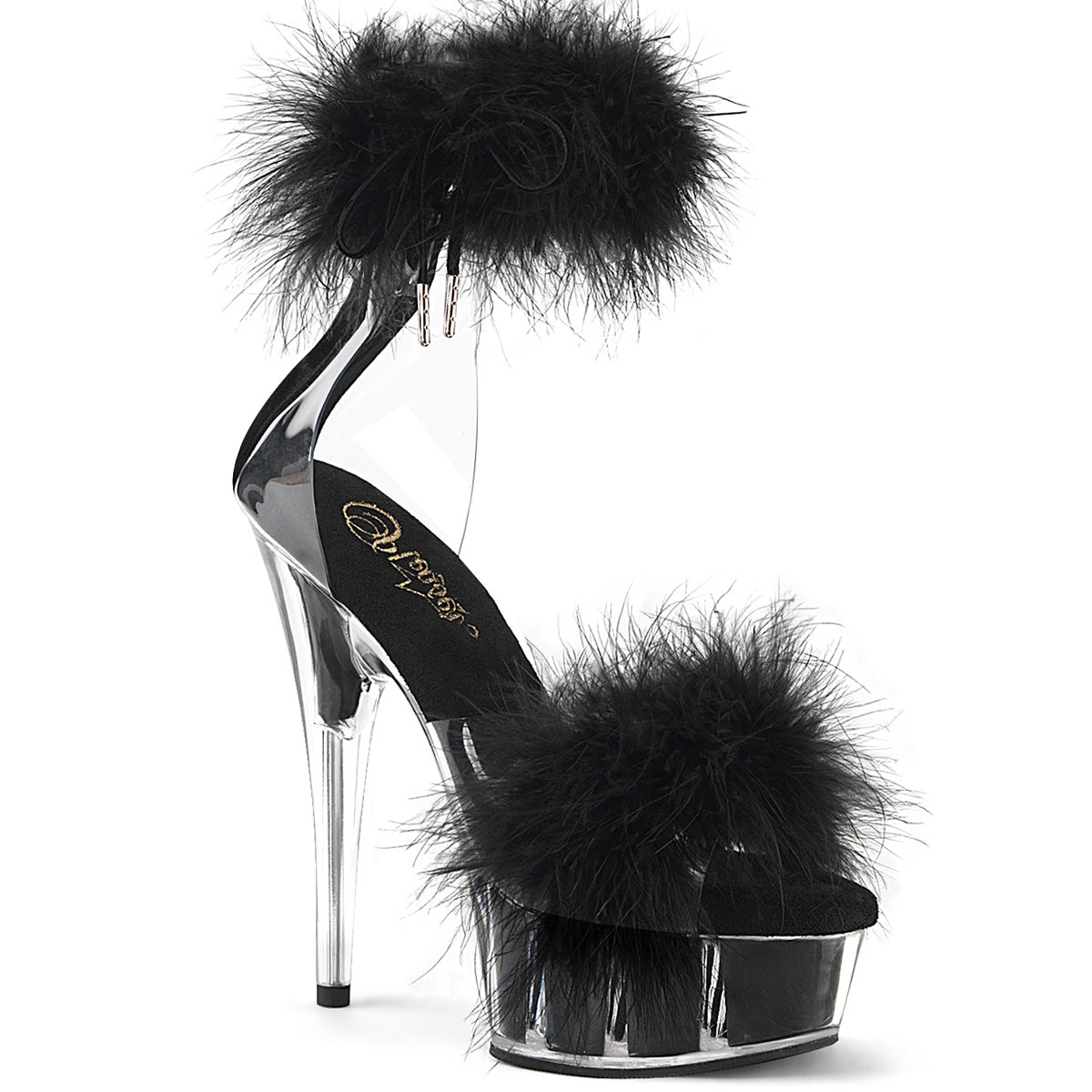 Pleaser DELIGHT-624f CLR-BLK FIN/M.
