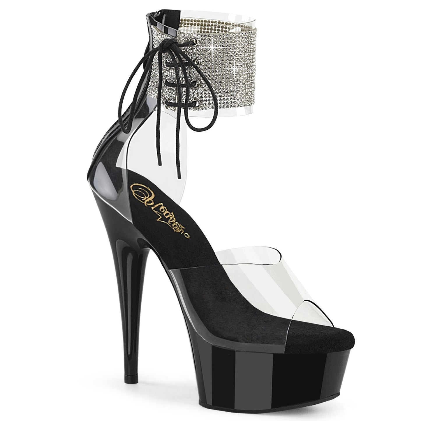 Pleaser DELIGHT-624RS CLR/BLK
