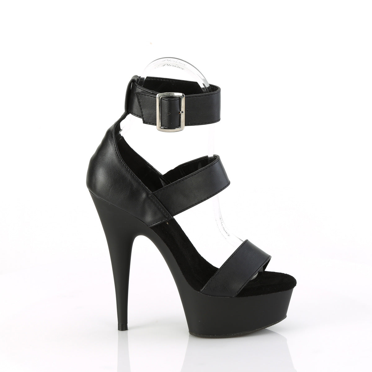 Pleaser DELIGHT-629 BLK Faux Leder/BLK Matte