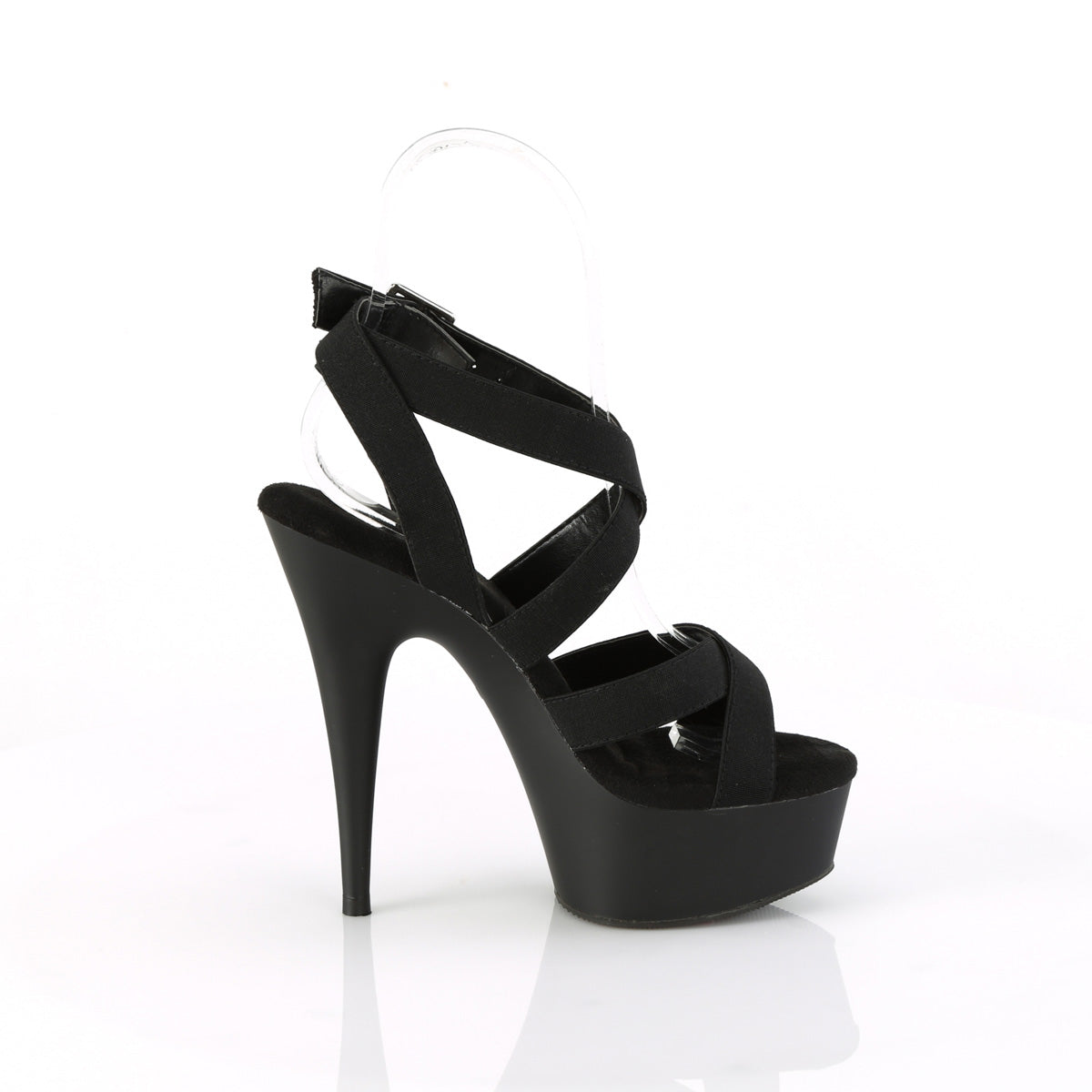 Pleaser DELIGHT-638 BLK Elastic Band/BLK Matte