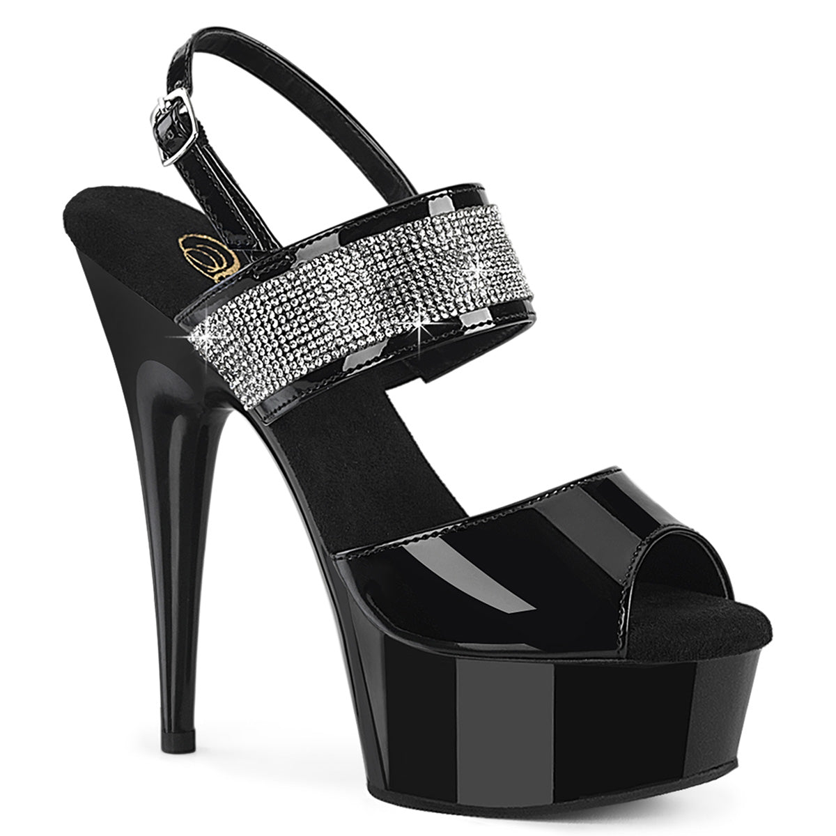 Pleaser DELIGHT-639 Blk Pat/Blk