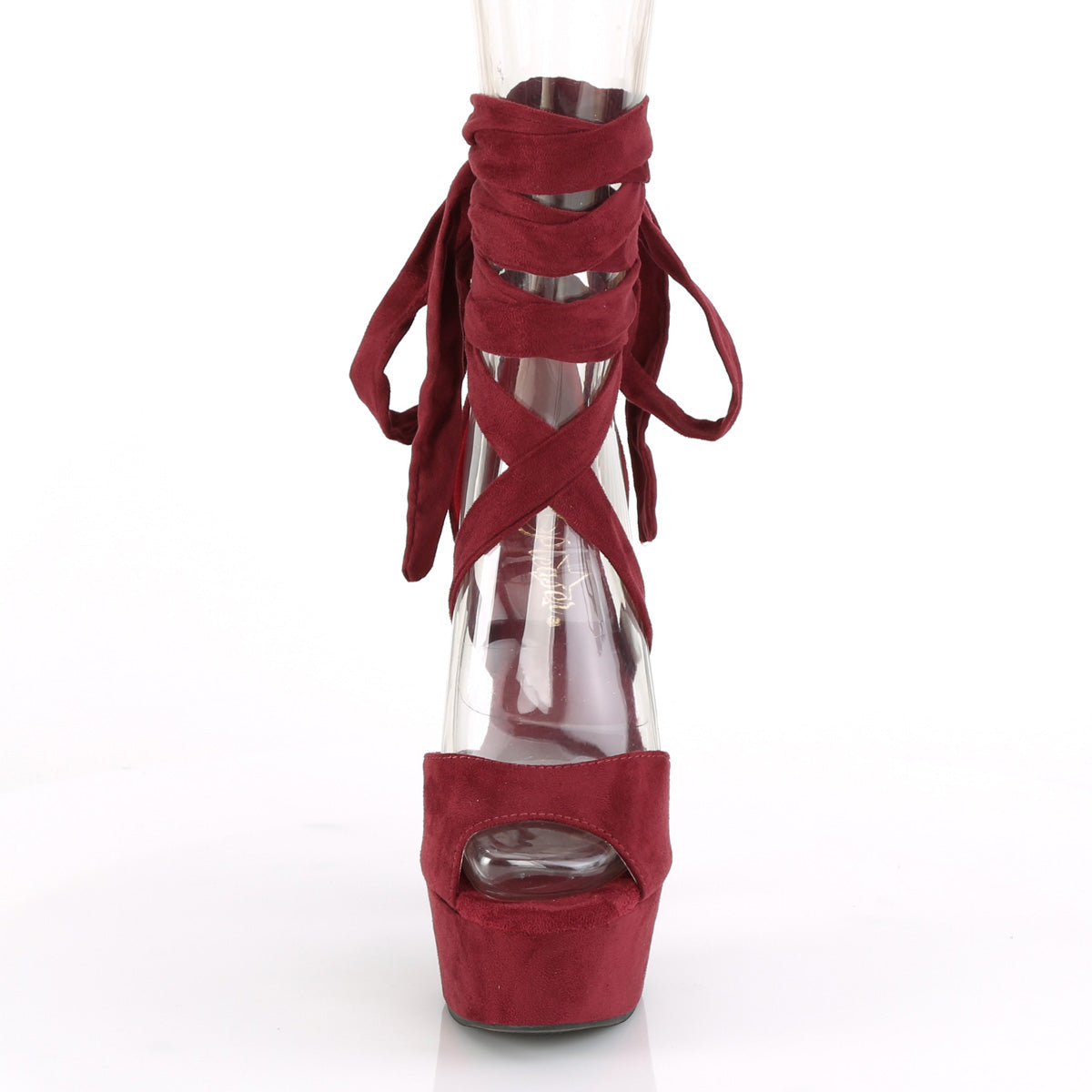 Pleaser Damen Sandalen DELIGHT-679 Burgund Faux Wildleder / Burgund Faux Wildleder