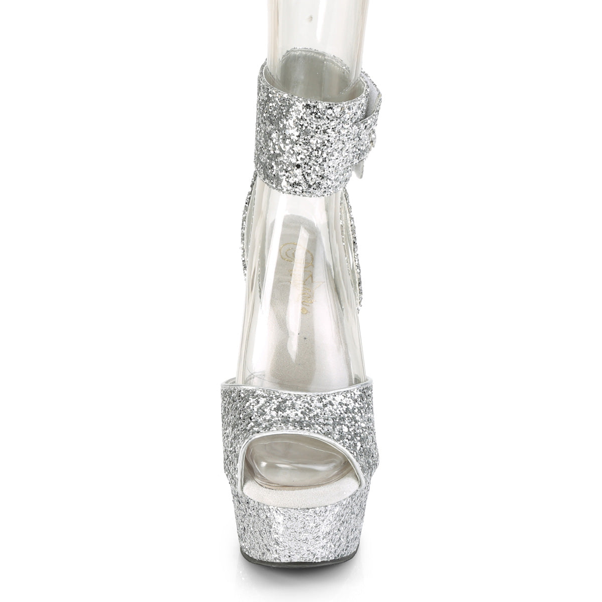 Pleaser Damen Sandalen DELIGHT-691LG SLV Glitter / SLV Glitter