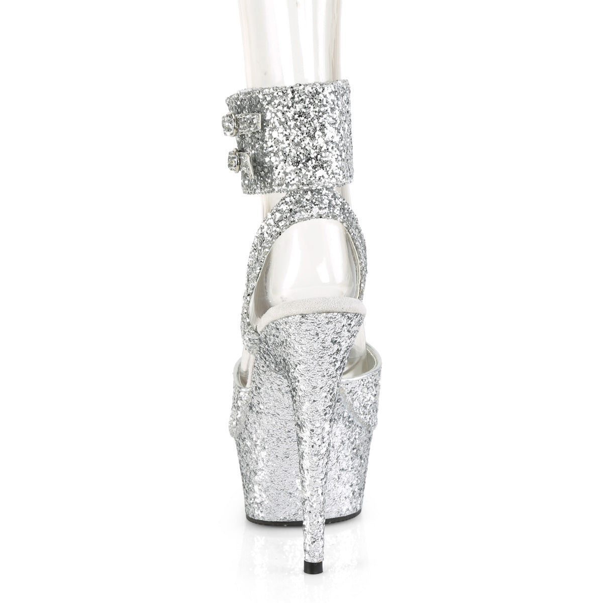 Pleaser Damen Sandalen DELIGHT-691LG SLV Glitter / SLV Glitter
