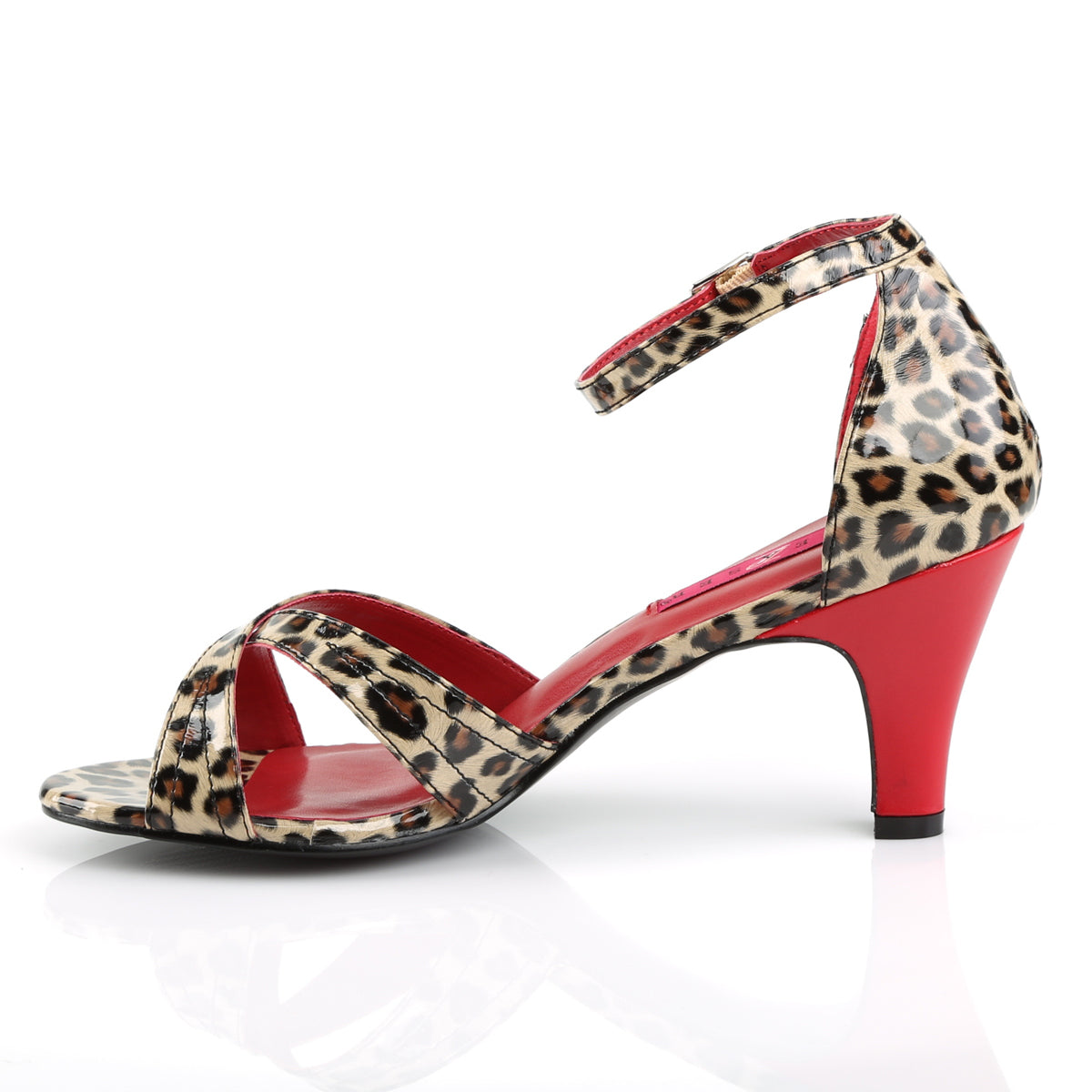 Pleaser Pink Label Frauenpumpen DIVINE-435 Gepard-Drucken Kunstleder
