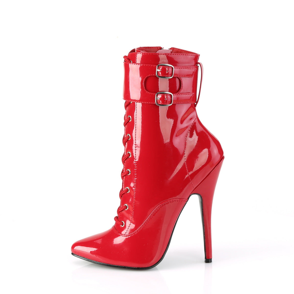 Devious Stiefeletten DOMINA-1023 Red Pat.