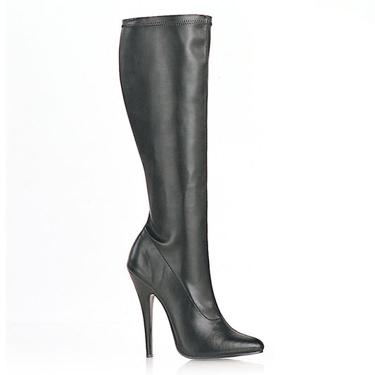 Devious Womens Boots. DOMINA-2000 BLK STR PU
