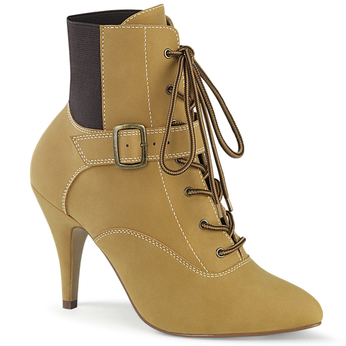 Pleaser Pink Label Frauenpumpen DREAM-1022 Tan Fuax Nubukleder