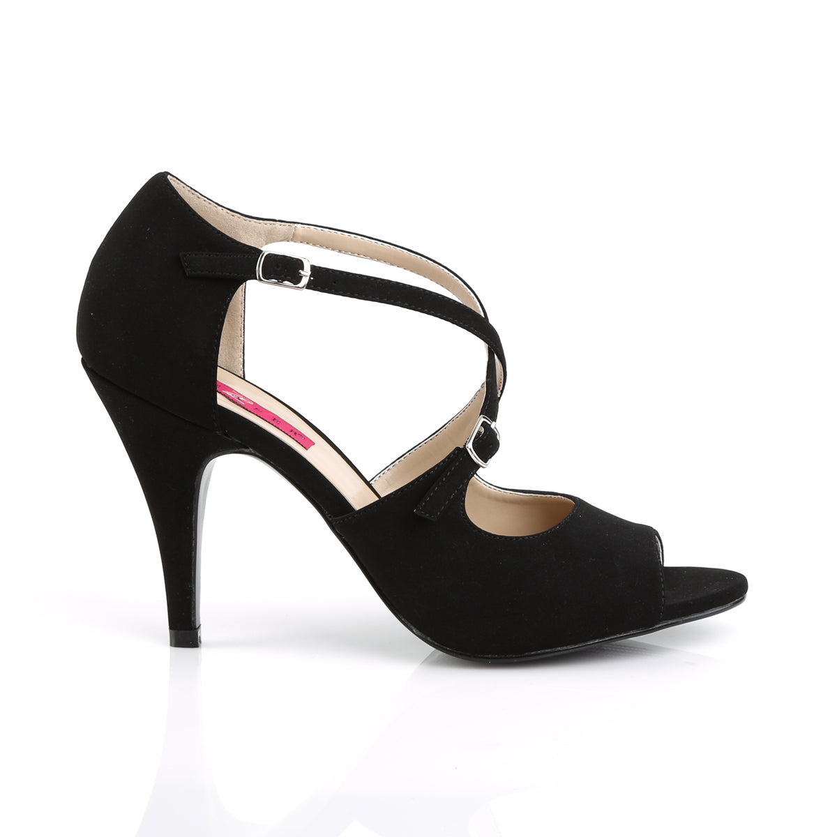 Pleaser Pink Label Frauenpumpen DREAM-412 BLK Nubuk.