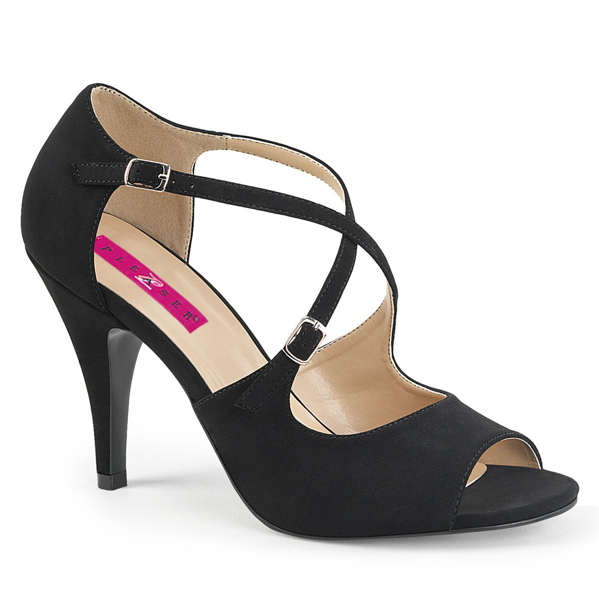 Pleaser Pink Label Frauenpumpen DREAM-412 BLK Nubuk.