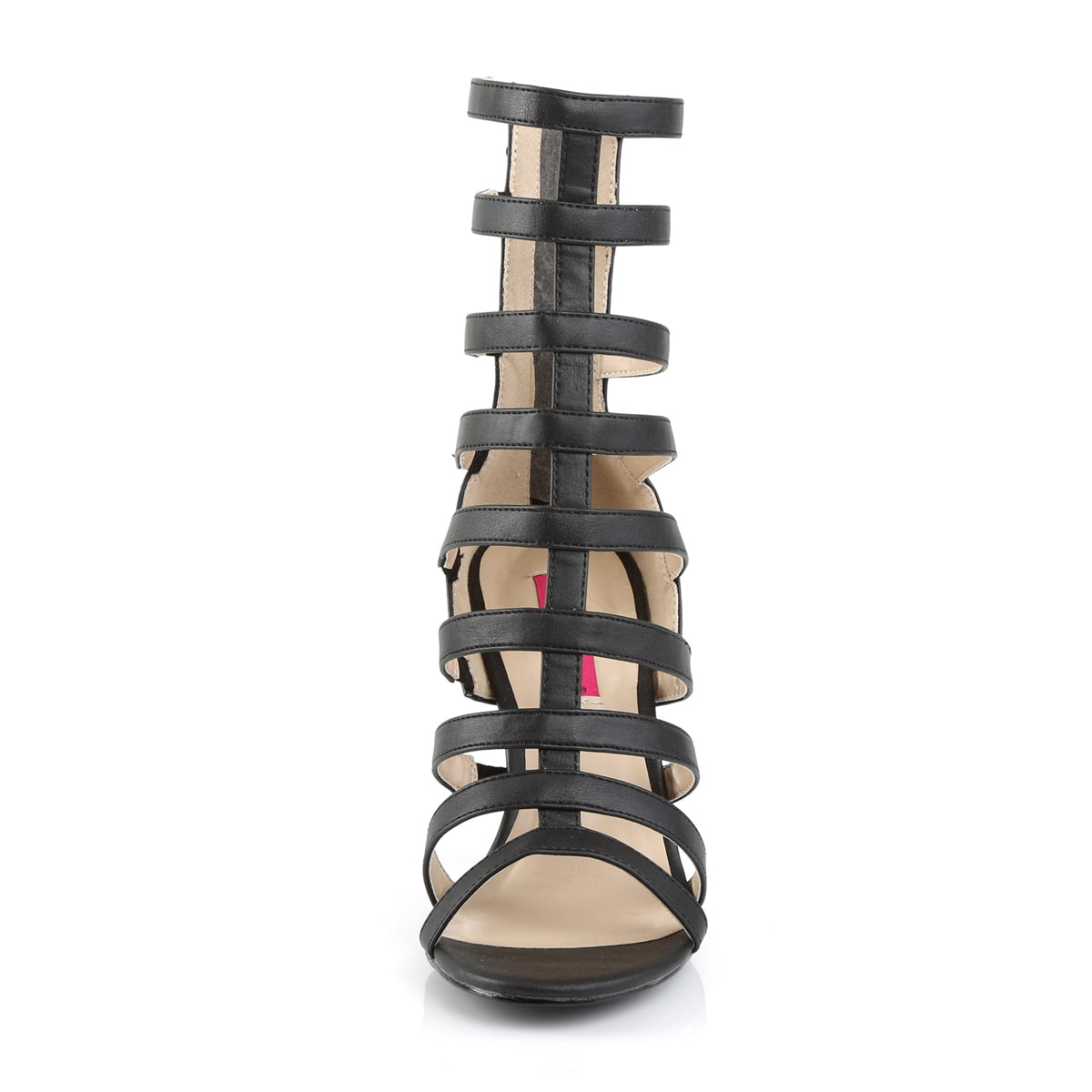 Pleaser Pink Label Damen Knöchelstiefel DREAM-438 BLK FAUX Leder
