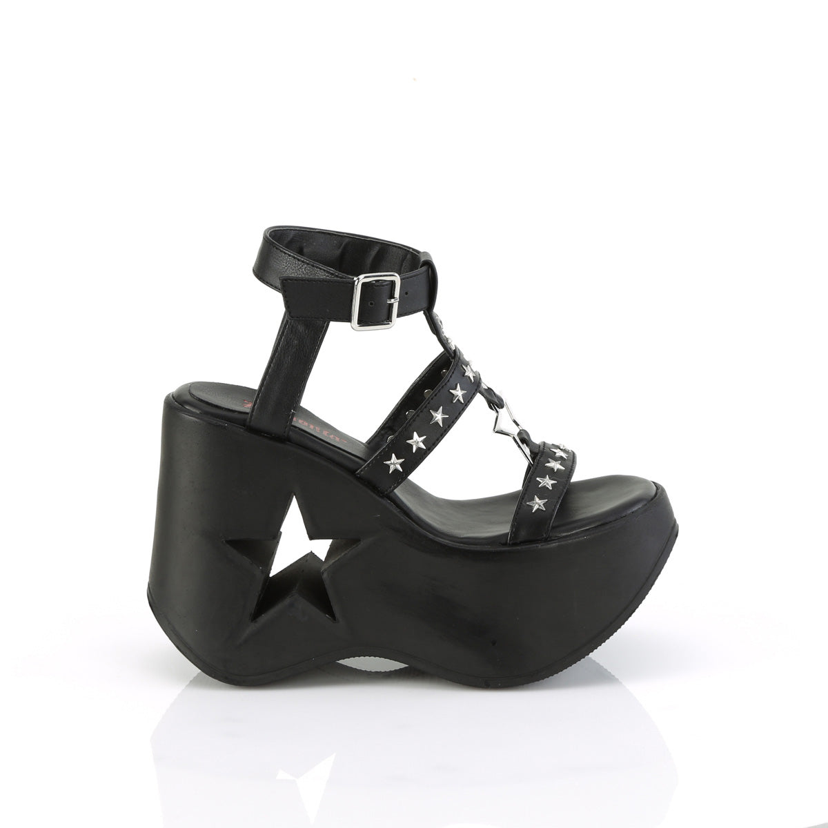 DemoniaCult Sandalen DYNAMITE-12 BLK Vegan Leder