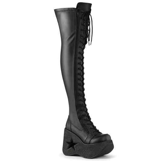 DemoniaCult  Stiefel DYNAMITE-300 blk str vegan Leder